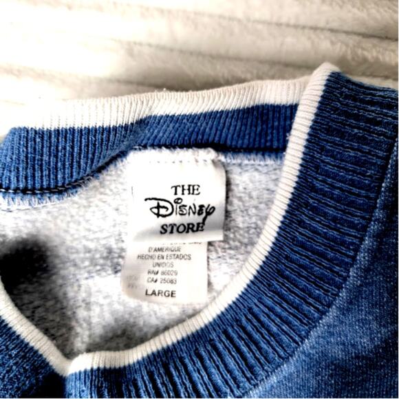 Vintage Disney Mickey Mouse Sweatshirt Large Blue USA Made 90s Embroidered - Picture 3 of 13